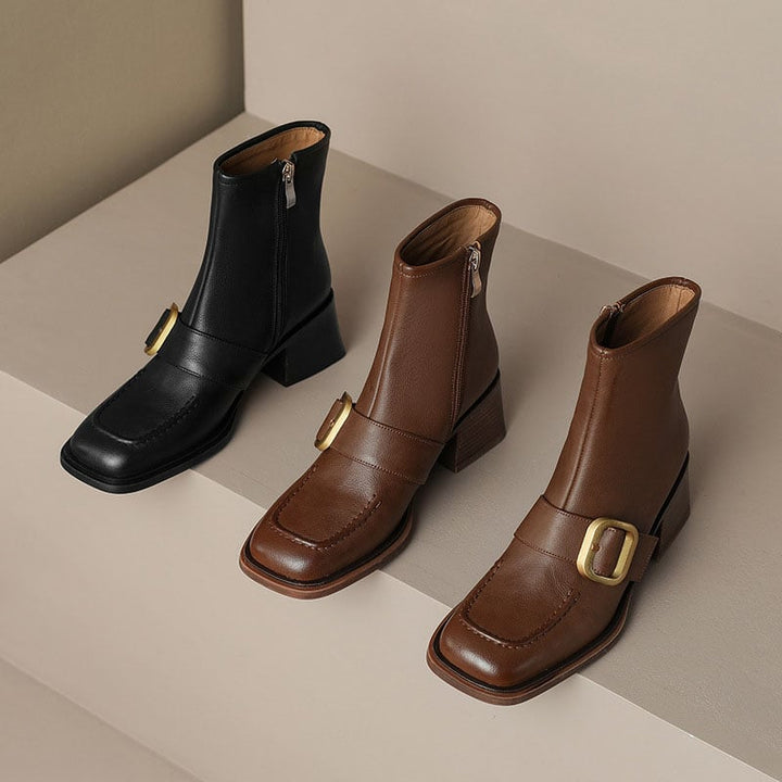 Aquene™| Leather Ankle Boots