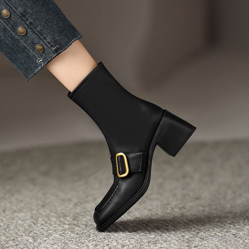 Aquene™| Leather Ankle Boots