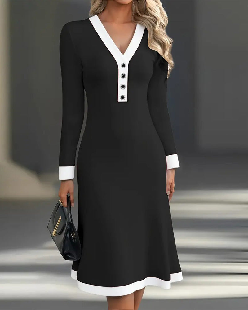 Lynethe | Stylish Long-Sleeve Dress