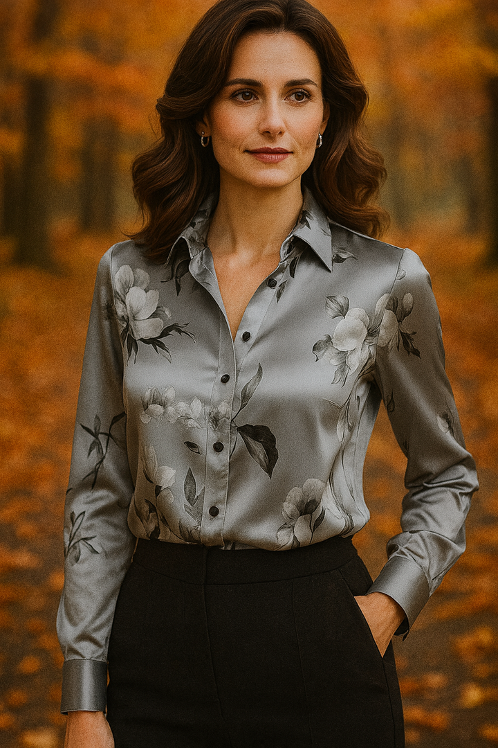 Retro Floral Print Shirt