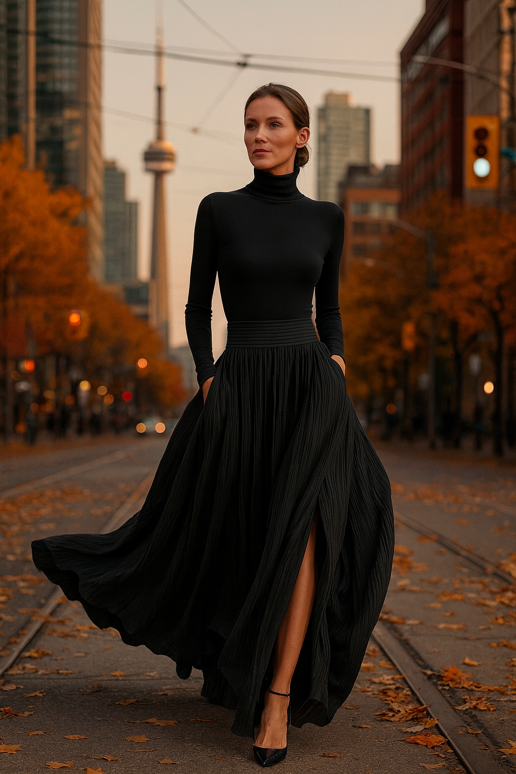 Cerynn | High Waist Maxi Skirt Plus Shirt