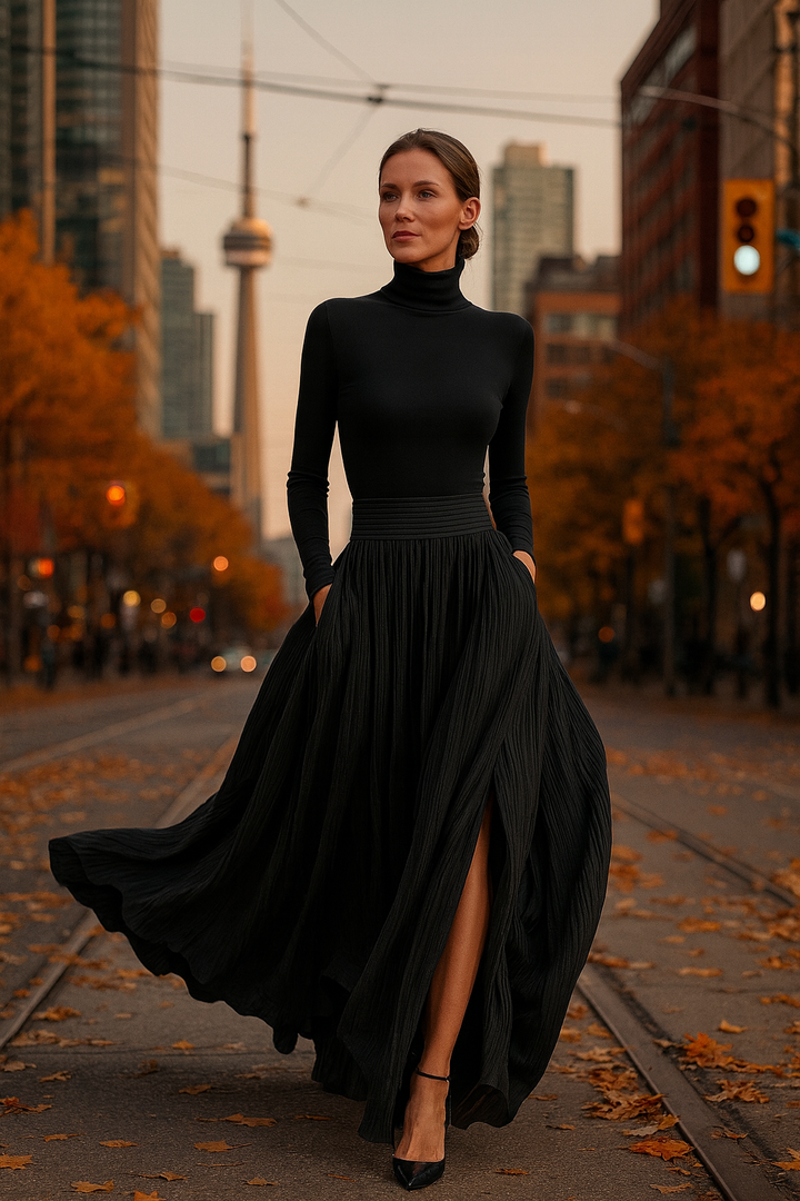 Cerynn | High Waist Maxi Skirt Plus Shirt