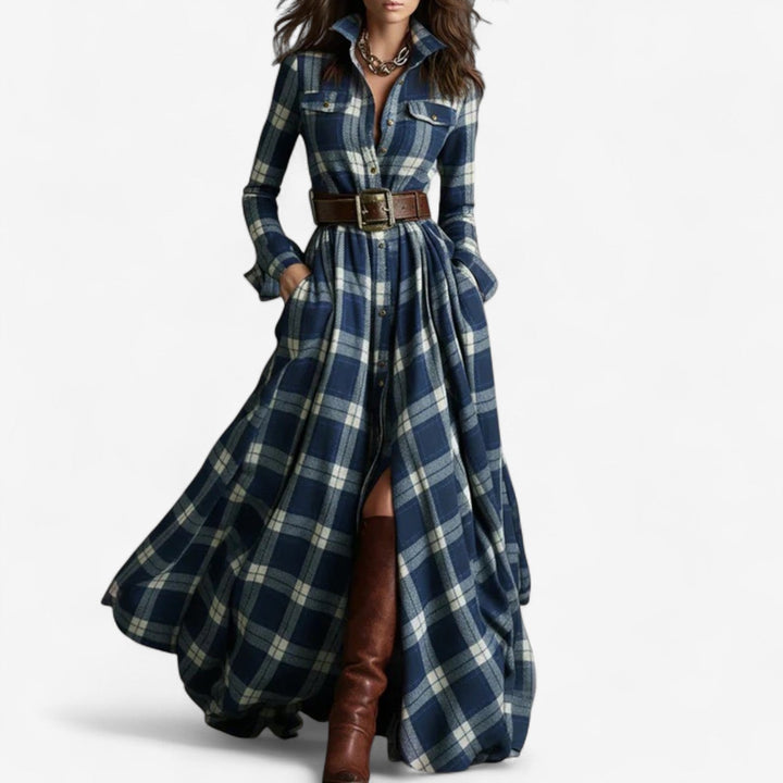 Barboteau | Timeless plaid maxi dress