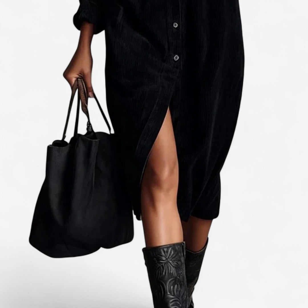 Anastacia | Loose corduroy midi dress