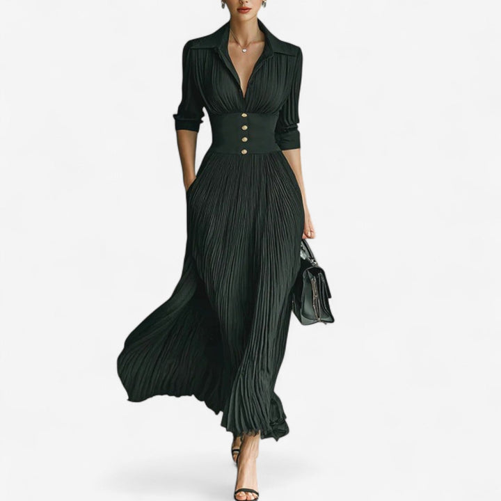 Carine Pleated maxi dress