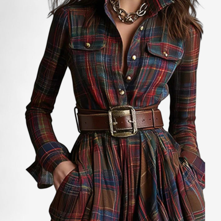 Barboteau | Timeless plaid maxi dress