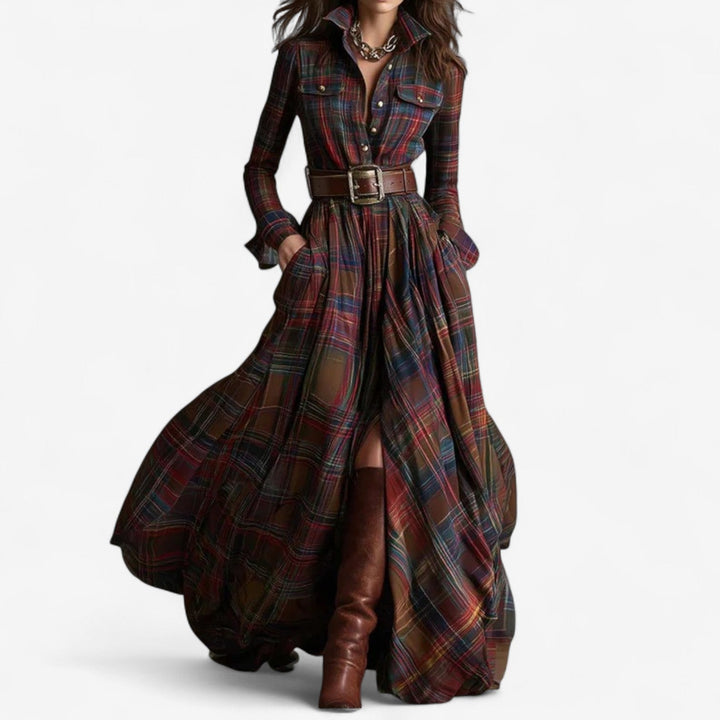 Barboteau | Timeless plaid maxi dress