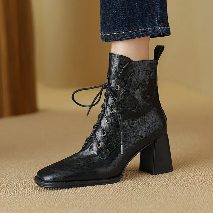 Virelia™| Leather Ankle Boots