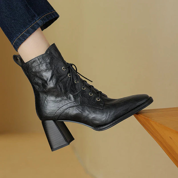 Virelia™| Leather Ankle Boots