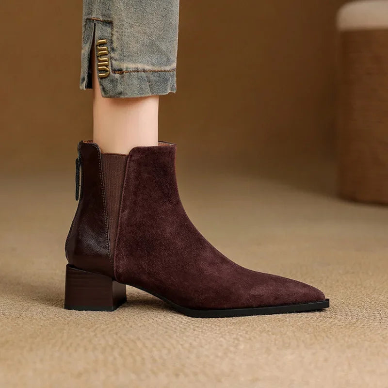 Rillene™| Pointy Ankle Boots
