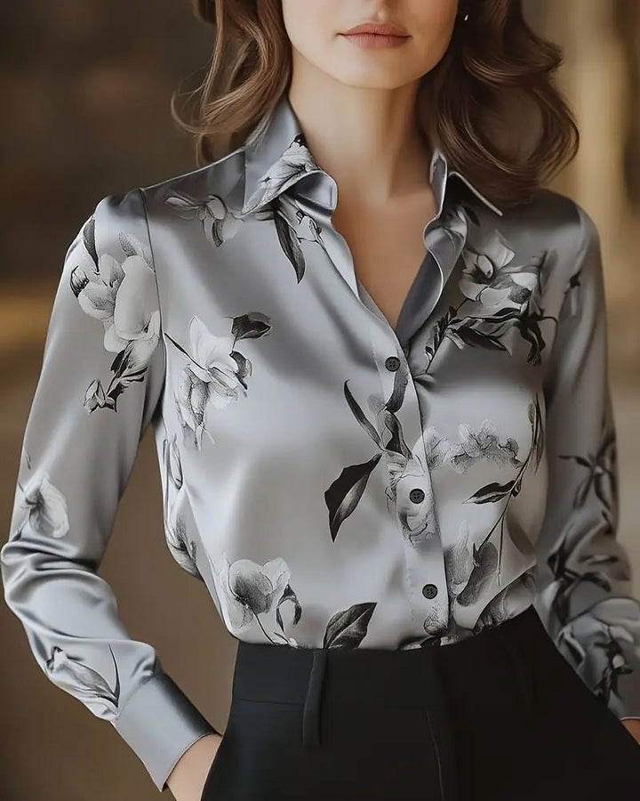 Retro Floral Print Shirt